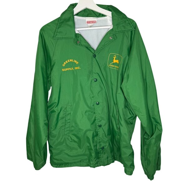 Vintage John Deere Greenline Supply Inc. Green Jacket Hartwell Medium 38-40 - Picture 1 of 5